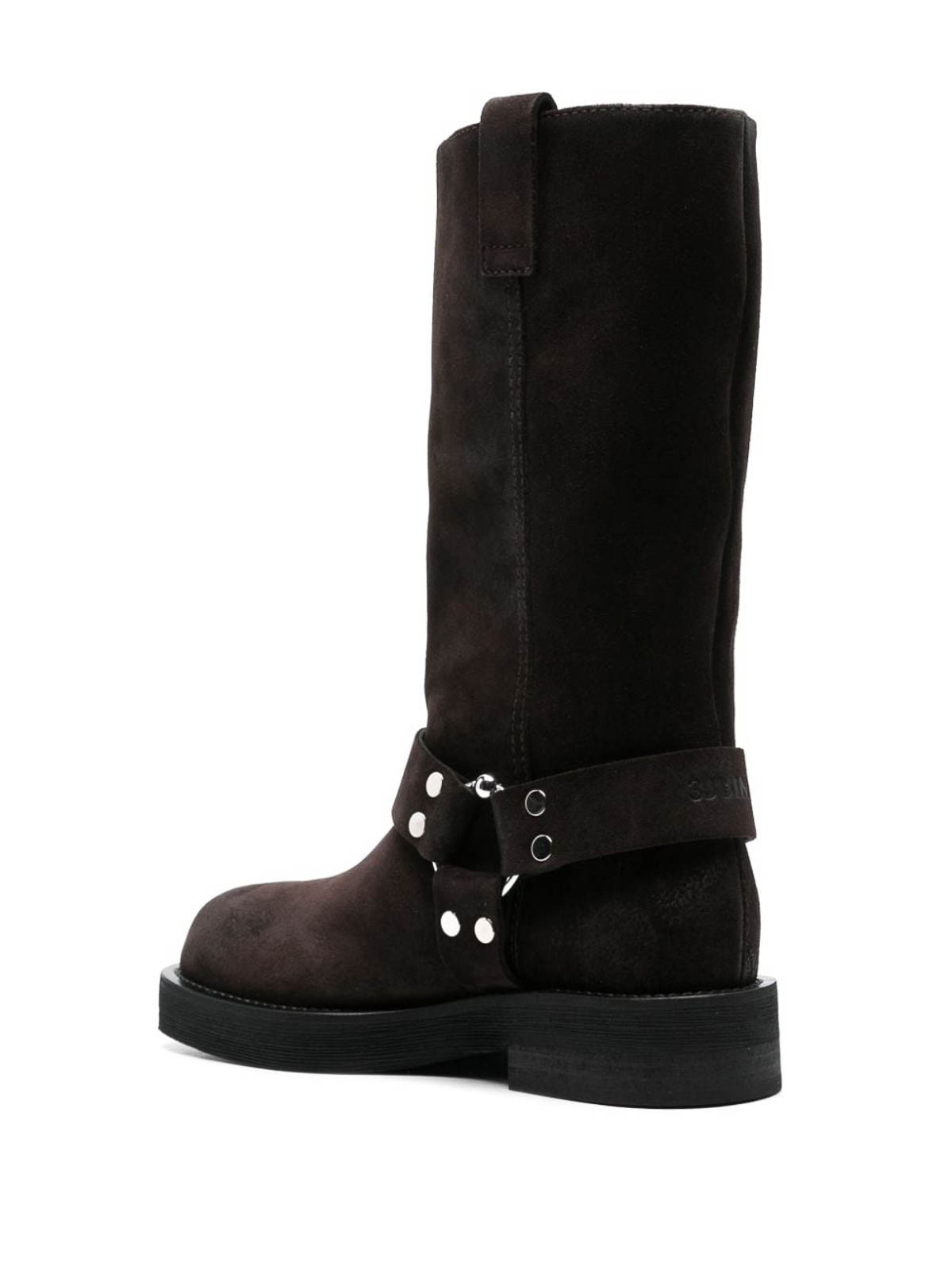 Shop 3juin Suede Leather  Demi Knee-high Boots In Brown