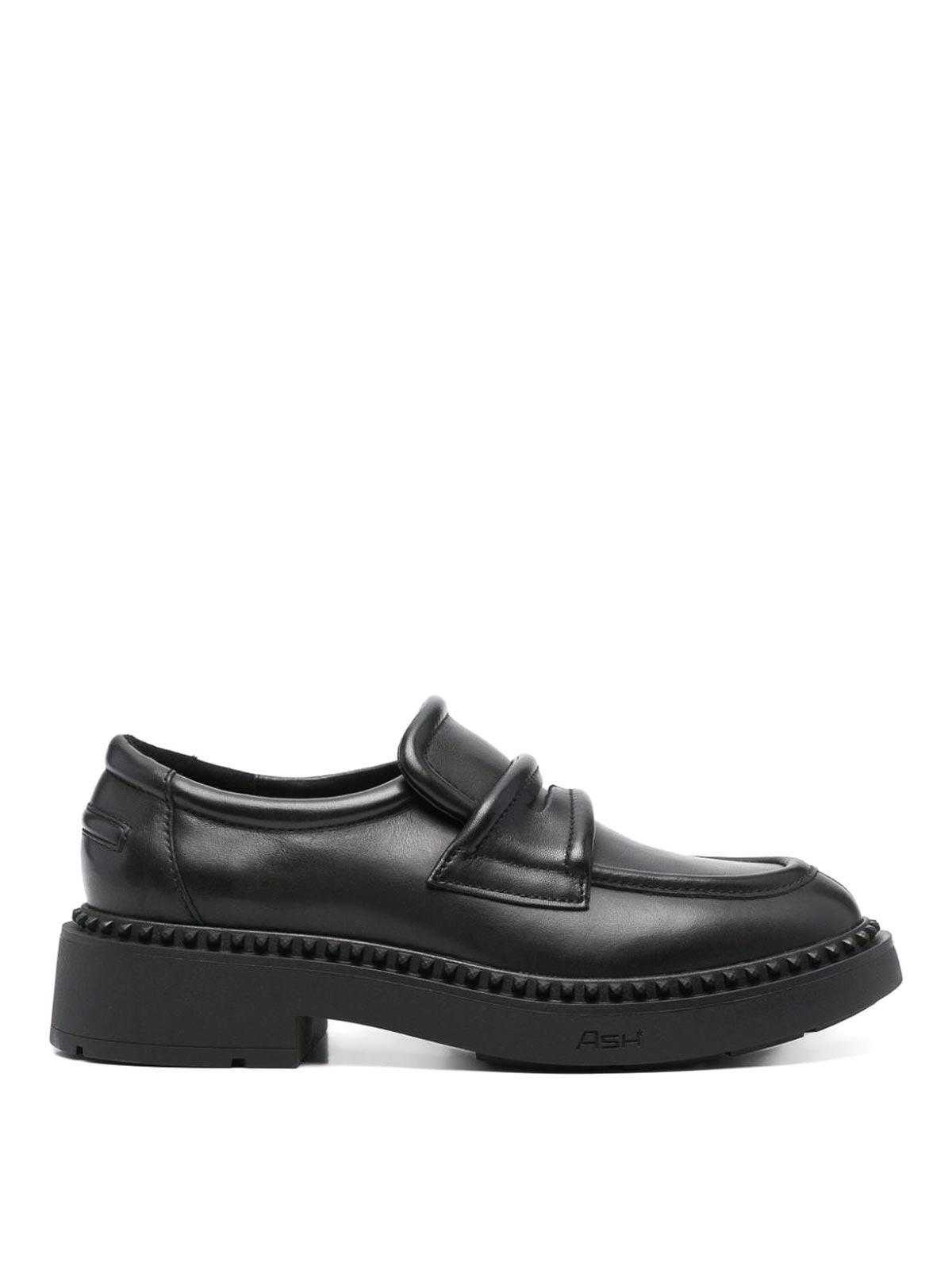 Shop Ash Leather  Miracle Loafers In Black