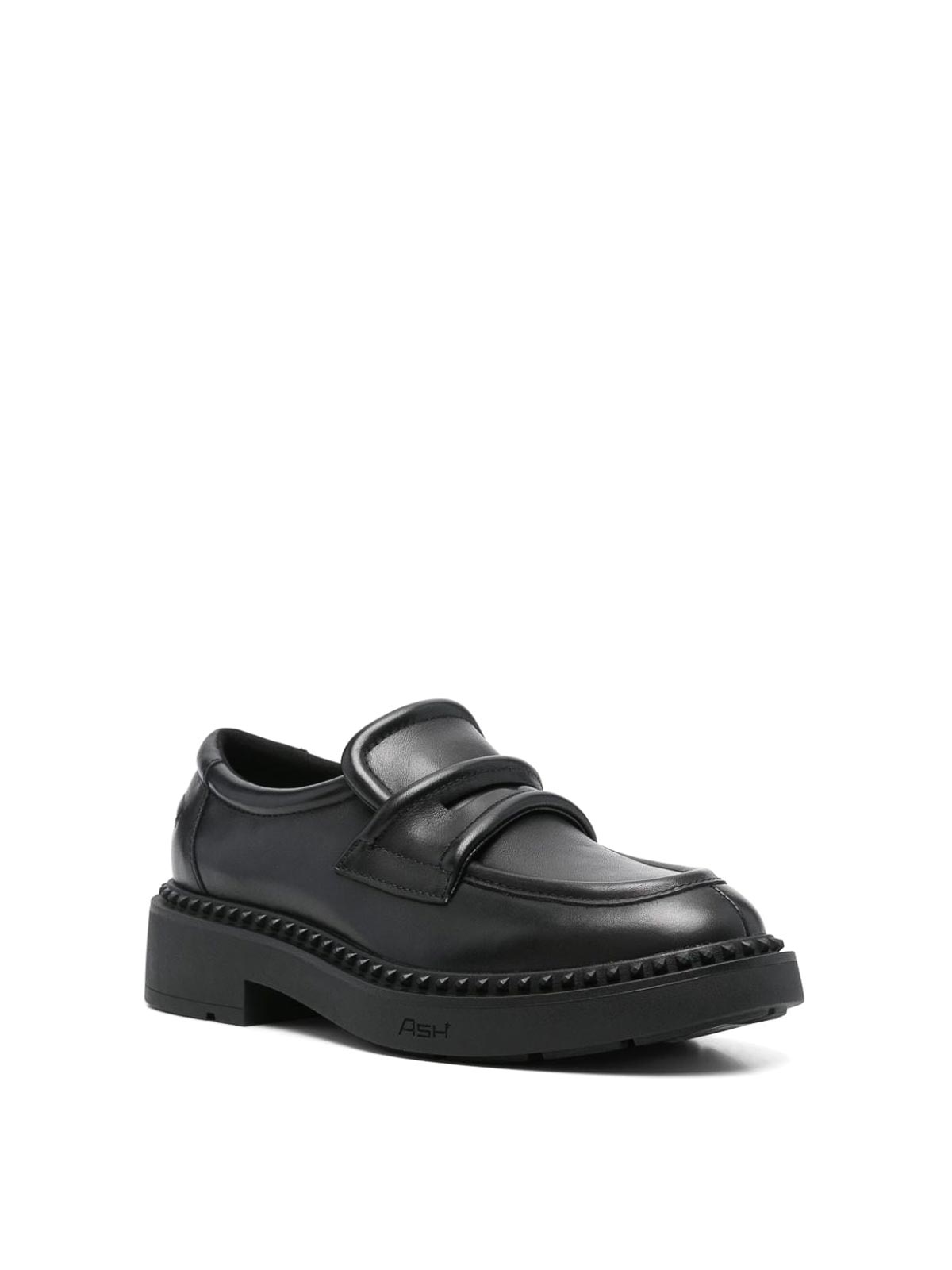 Shop Ash Leather  Miracle Loafers In Black