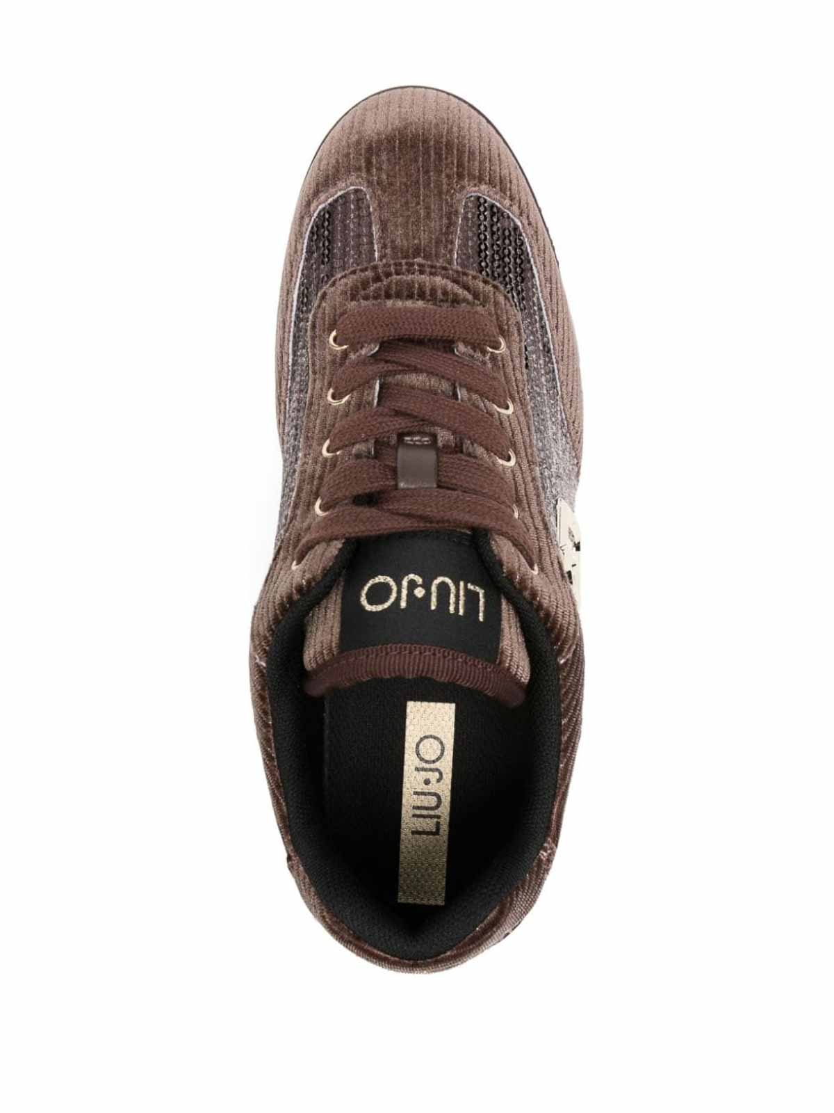 Shop Liu •jo Logo Sneakers In Brown