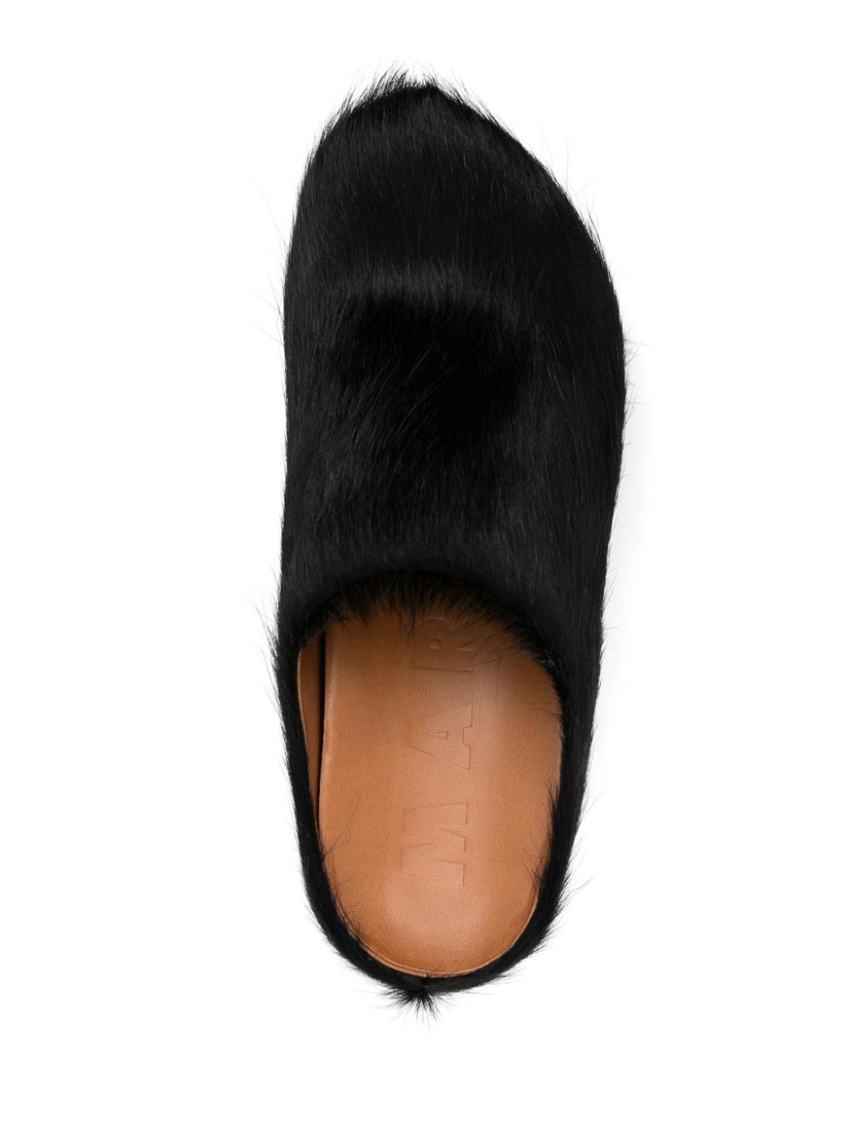 Shop Marni Leather Mules In Black