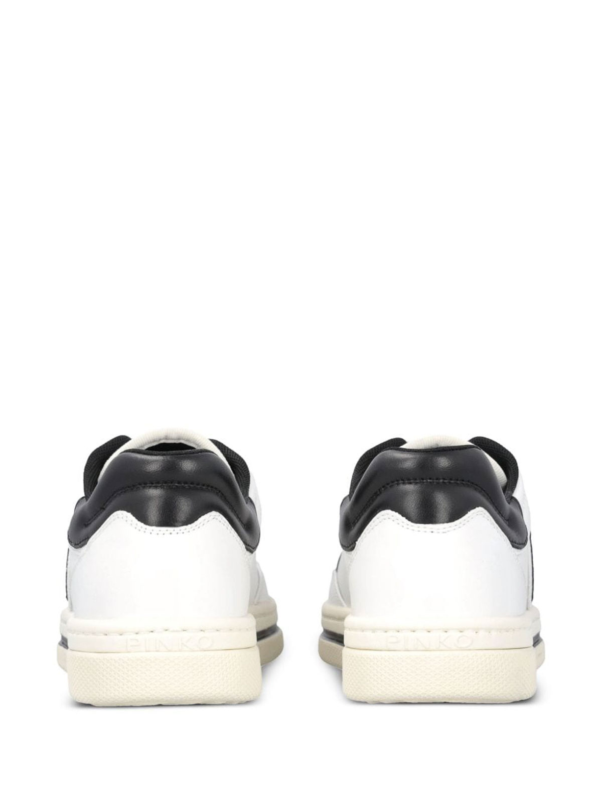 Shop Pinko Leather Sneakers In Black