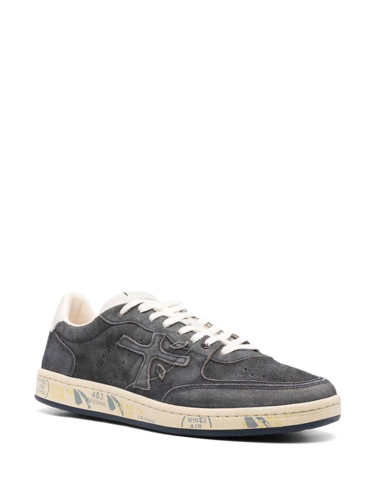 Shop Premiata Suede Sneakers In Blue