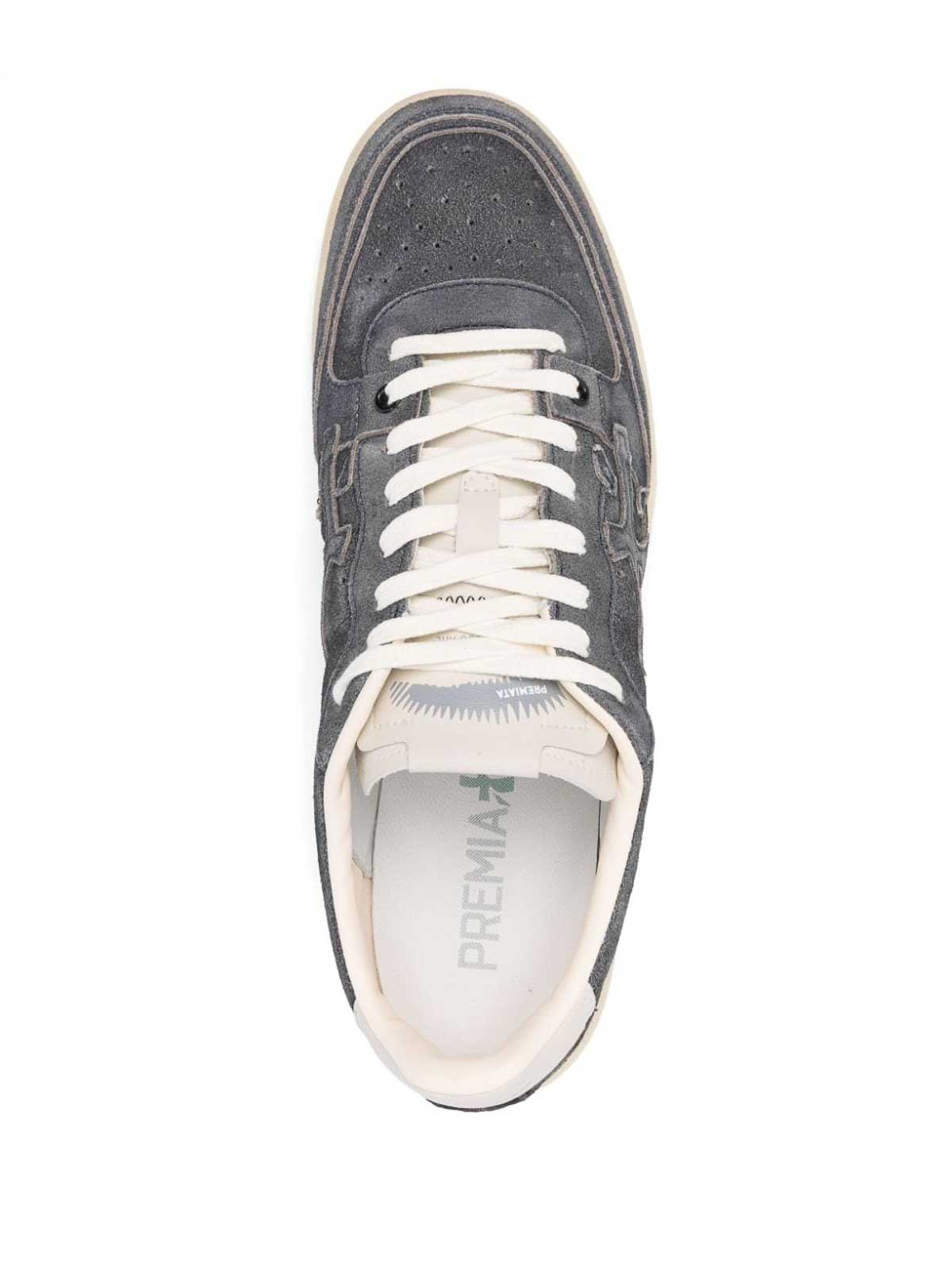 Shop Premiata Suede Sneakers In Blue