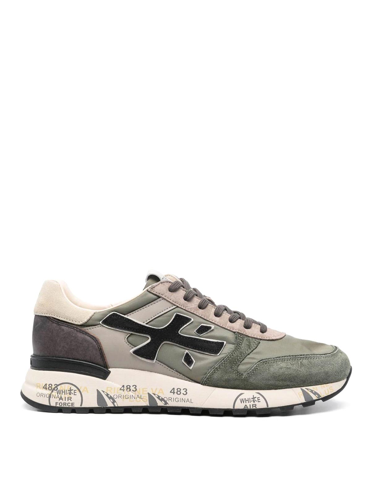 Shop Premiata Suede Leather Sneakers Mick 6870 In Green