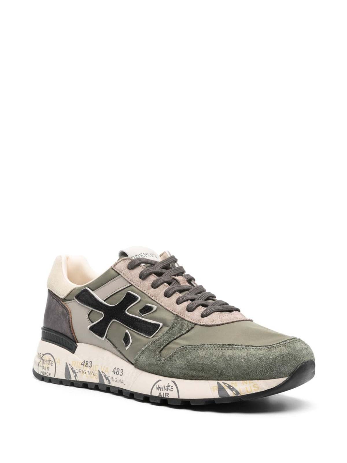 Premiata Suede Leather Sneakers Mick 6870 Green Men MICK6870