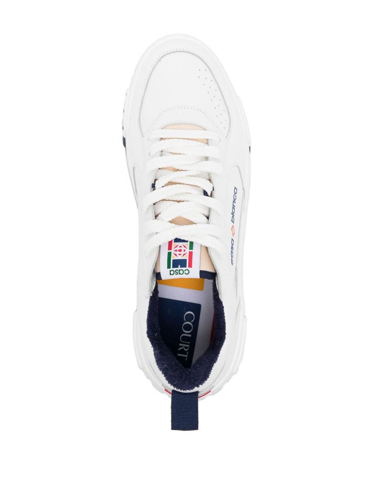 Shop Casablanca Logo Sneakers In White