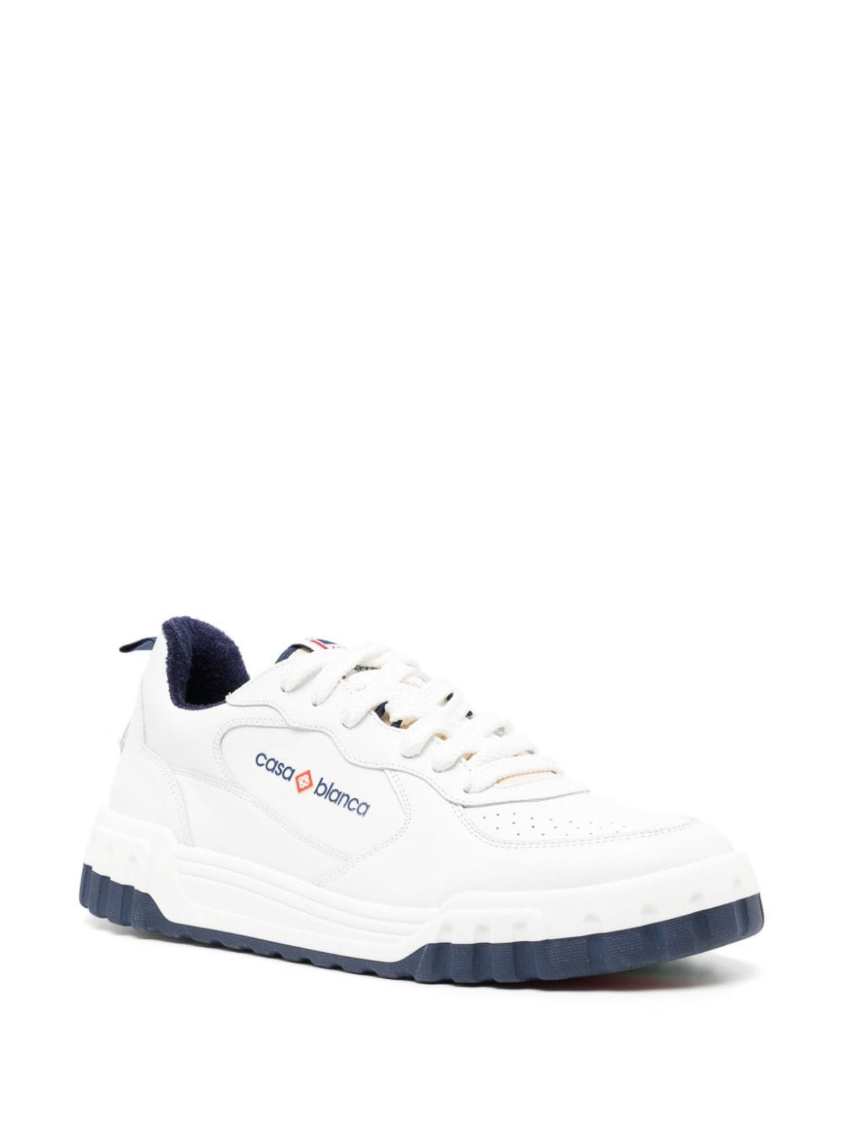 Shop Casablanca Logo Sneakers In White