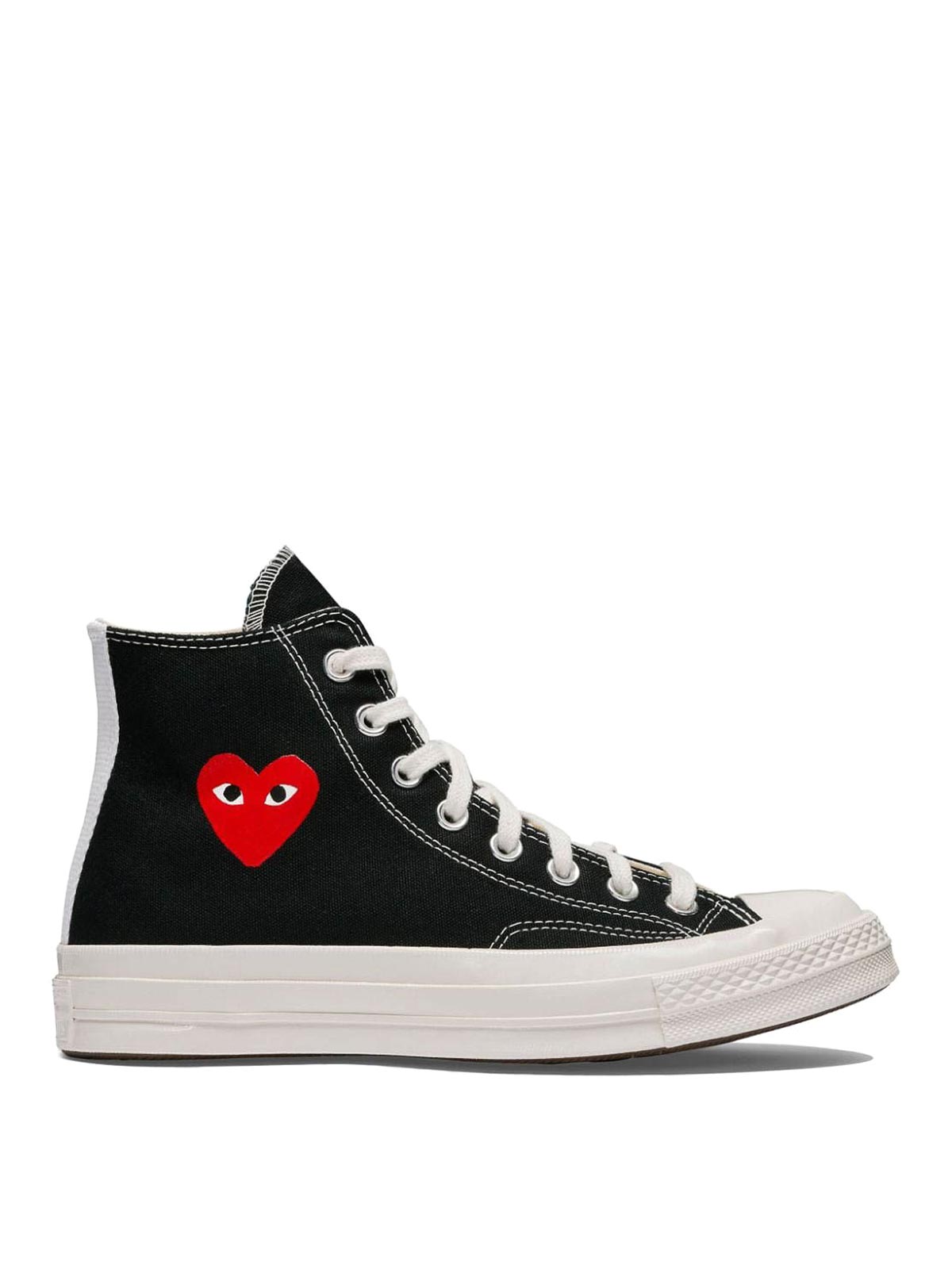 Shop Comme Des Garçons Play Logo Sneakers In Black