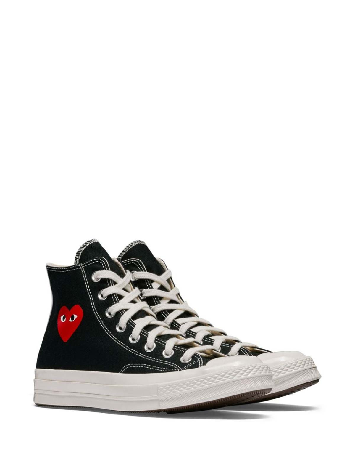 Shop Comme Des Garçons Play Logo Sneakers In Black