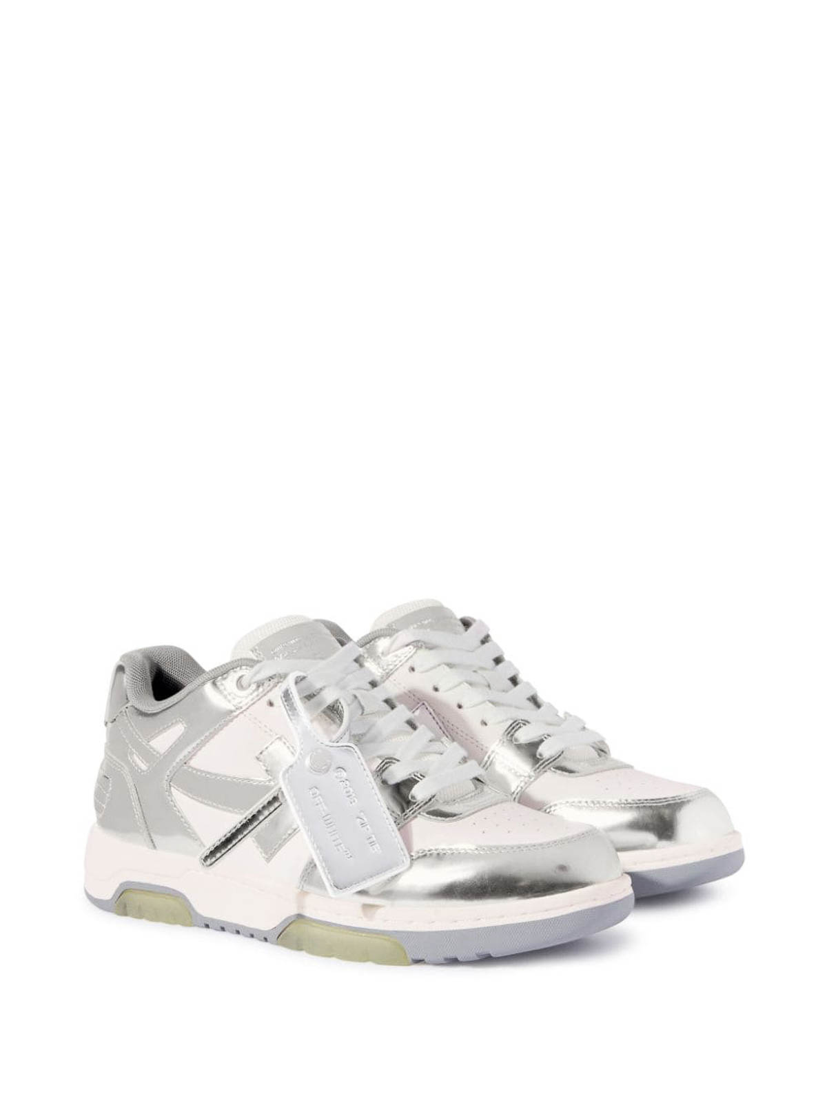 Shop Off-white Pannelled Sneakers In White