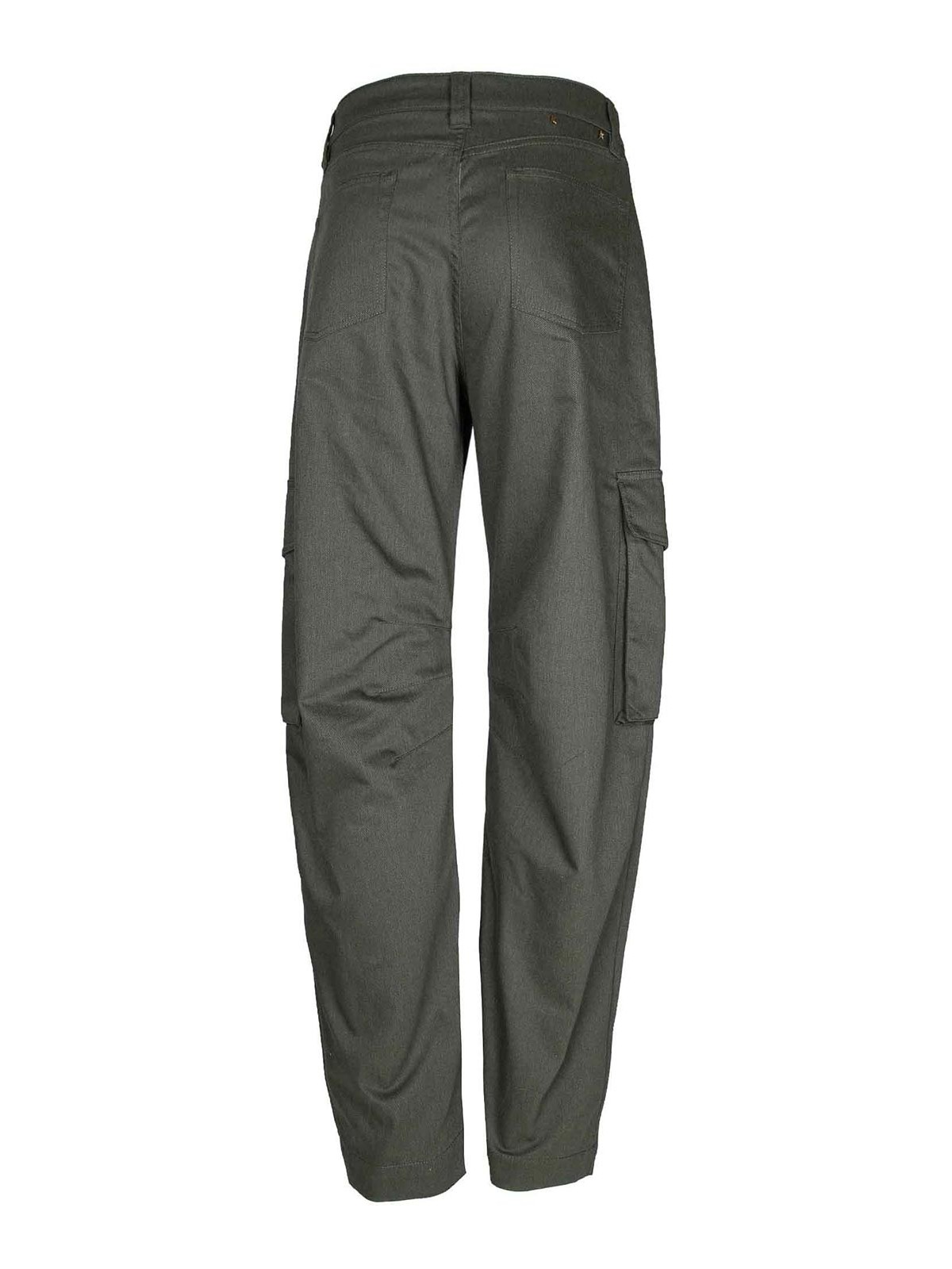 Shop Golden Goose Cargo Trousers In Green Cotton