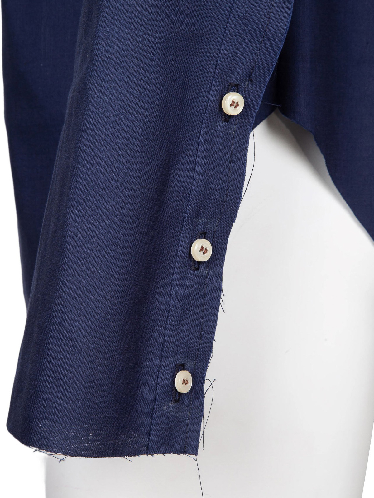 Shop Marco Castelli Long Linen Shirt In Blue Color