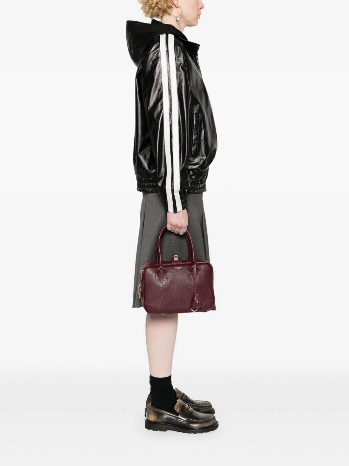 Shop Golden Goose Vita Tote Bag In Dark Red