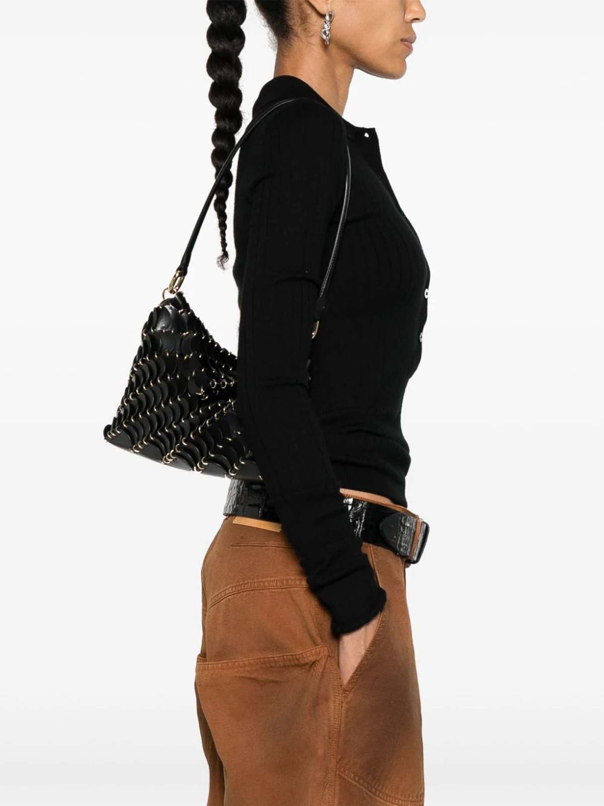 Shop Rabanne Paco Bag In Black