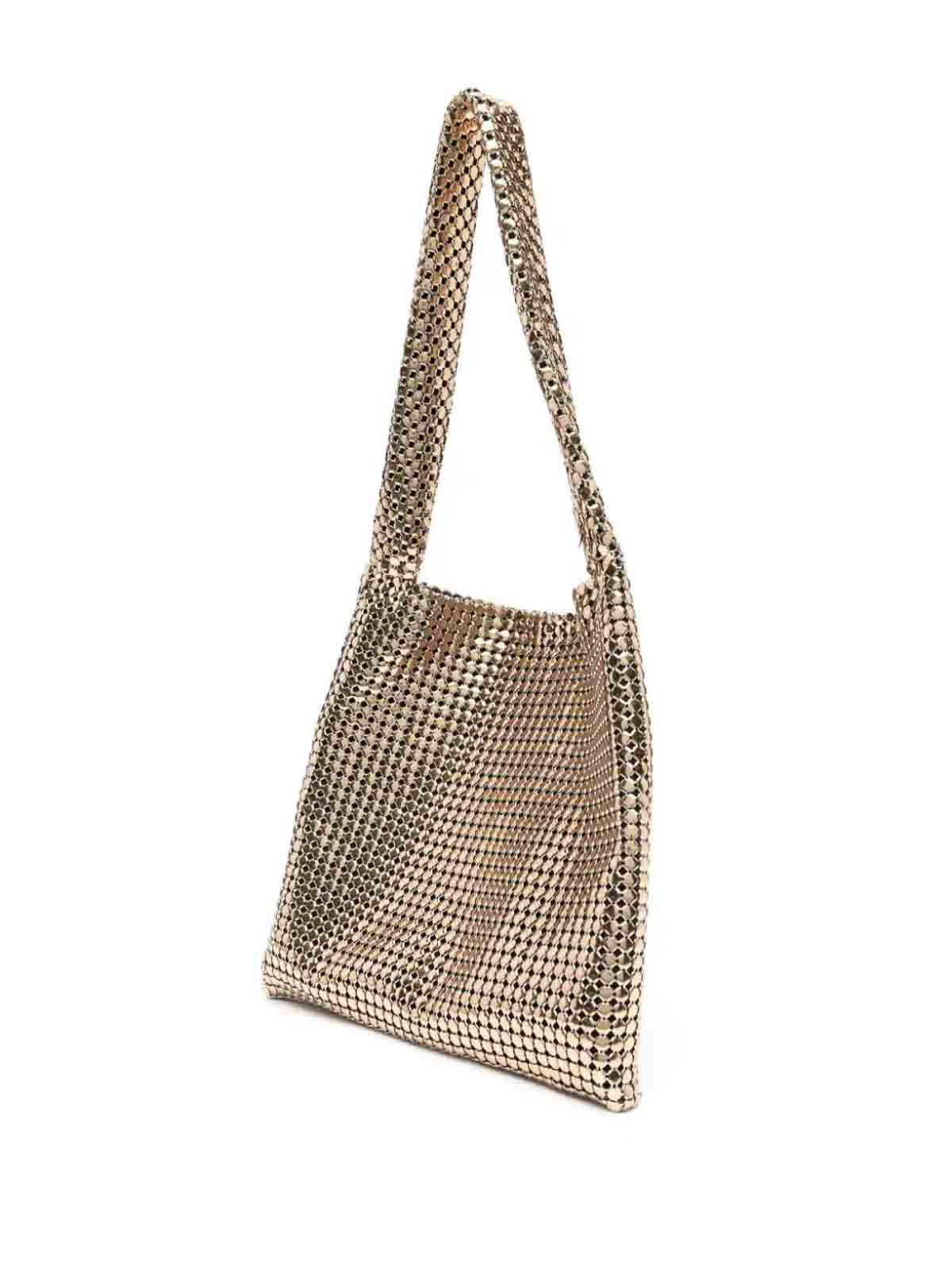 Shop Rabanne Pixel Tote Bag In Gold