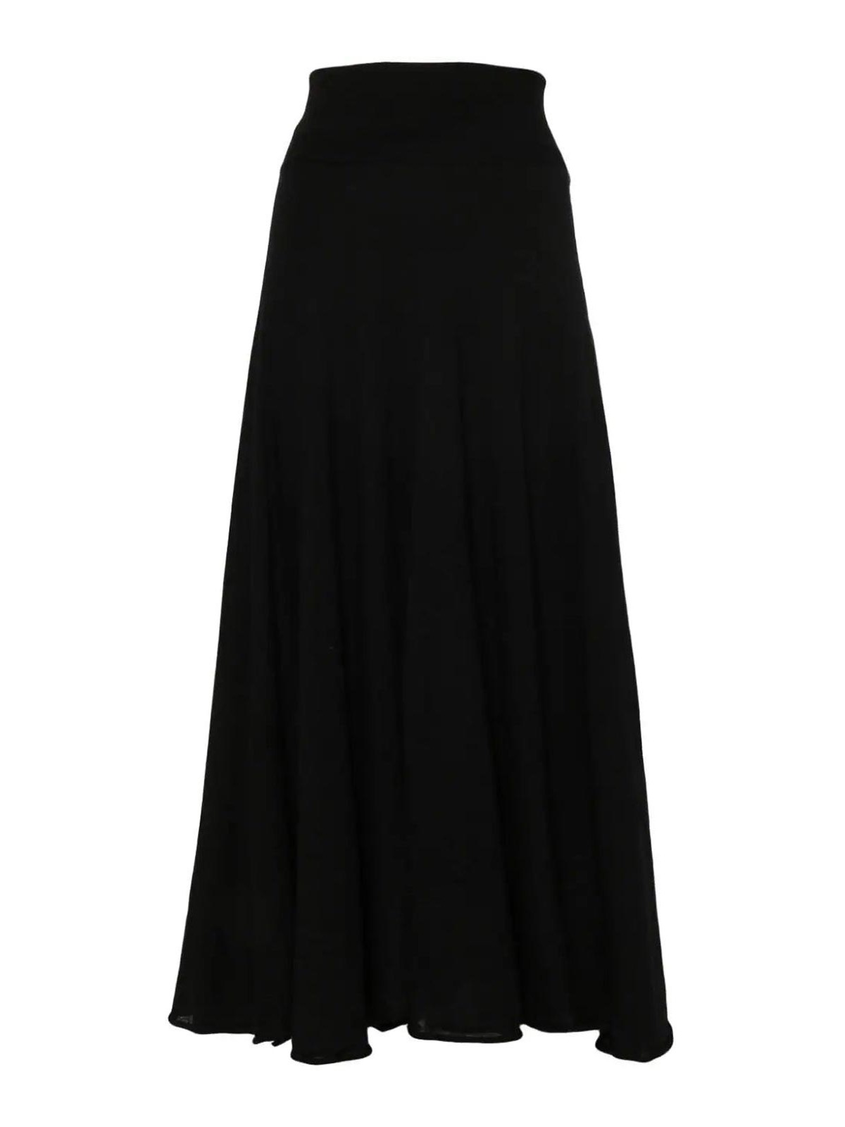 Extreme Cashmere Long Skirt In Black