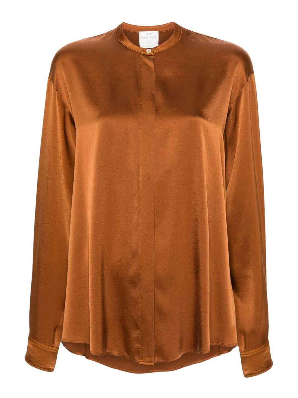 Forte Forte Silk Blend Shirt In Brown