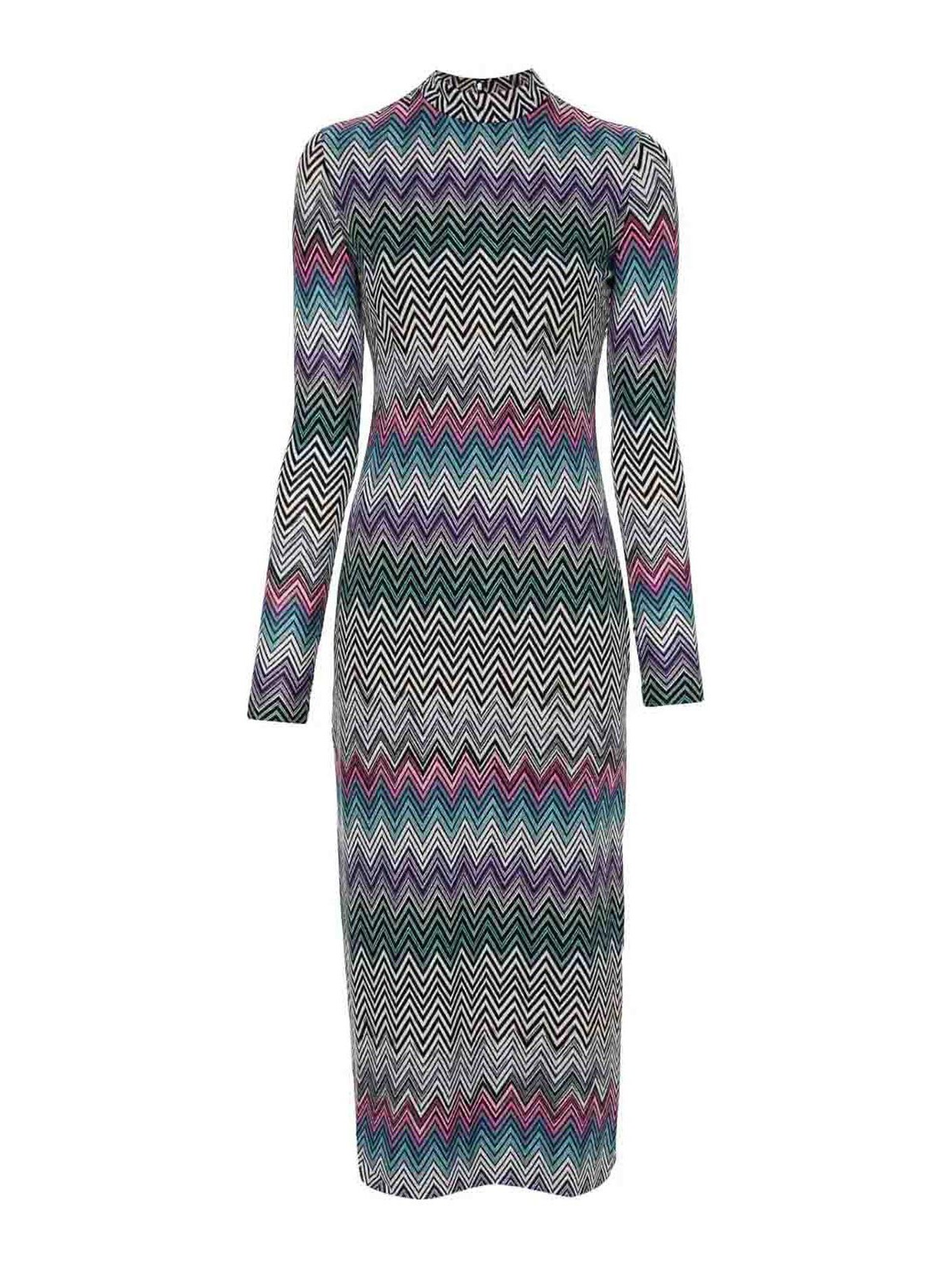 Missoni Midi Dress In Multicolour