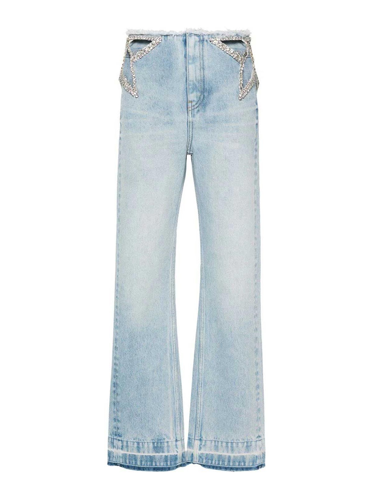 Stella Mccartney Crystals Jeans In Blue