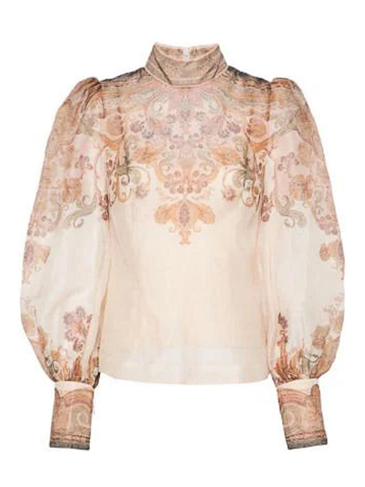 Shop Zimmermann Shirt Illustration In Cream