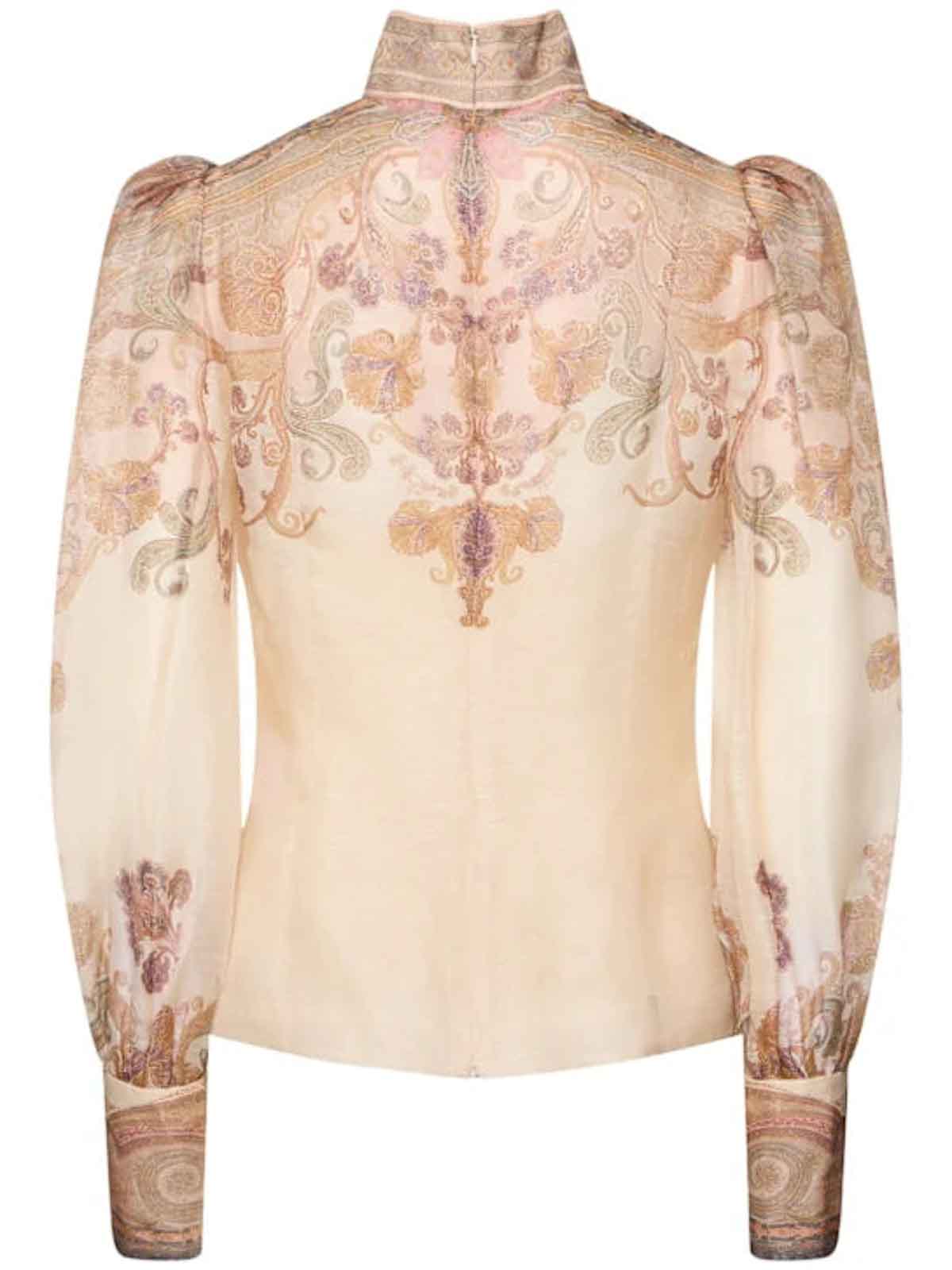 Shop Zimmermann Shirt Illustration In Cream