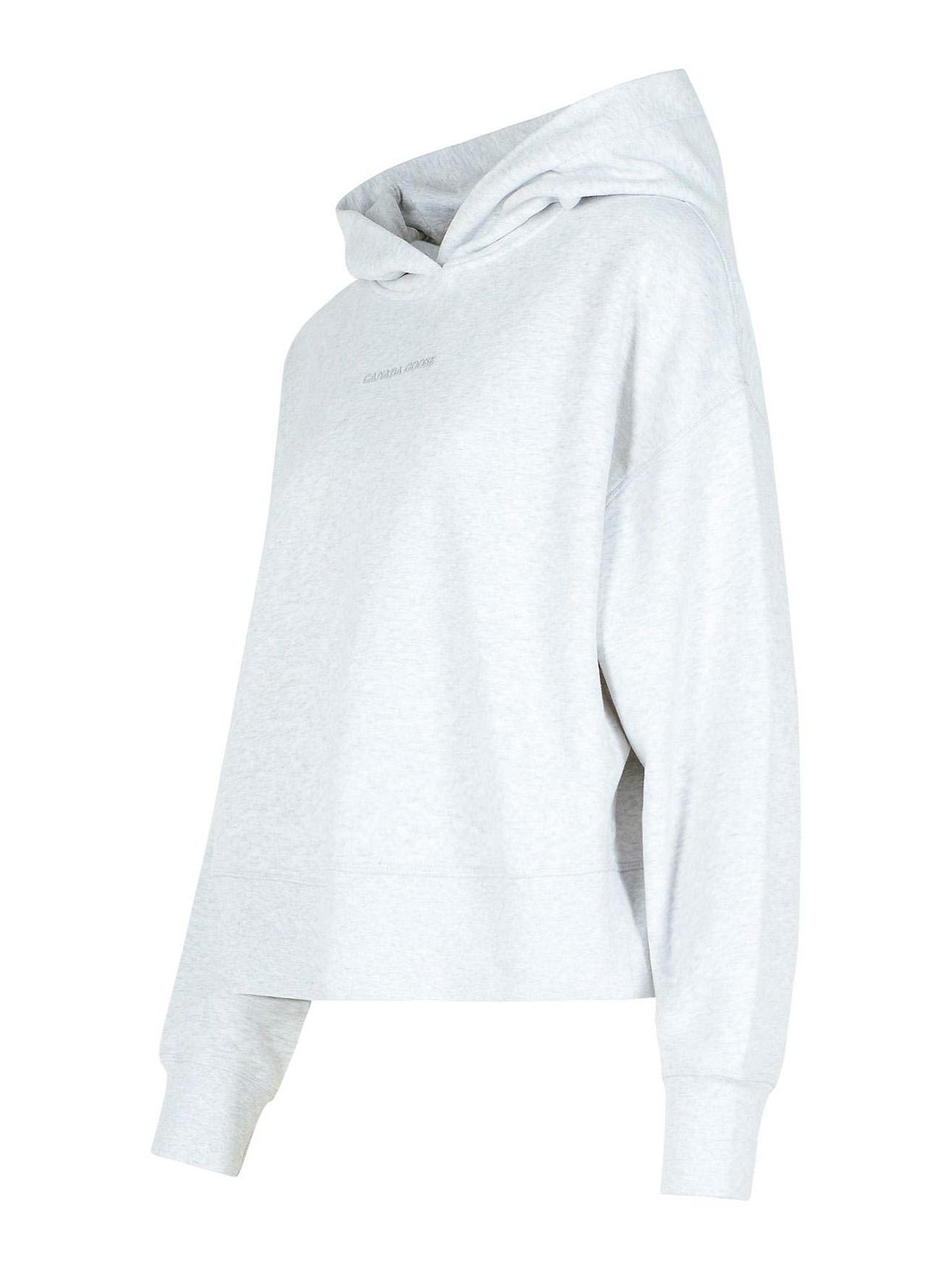 Shop Canada Goose Muskoka Grey Cotton Sweatshirt In Plata