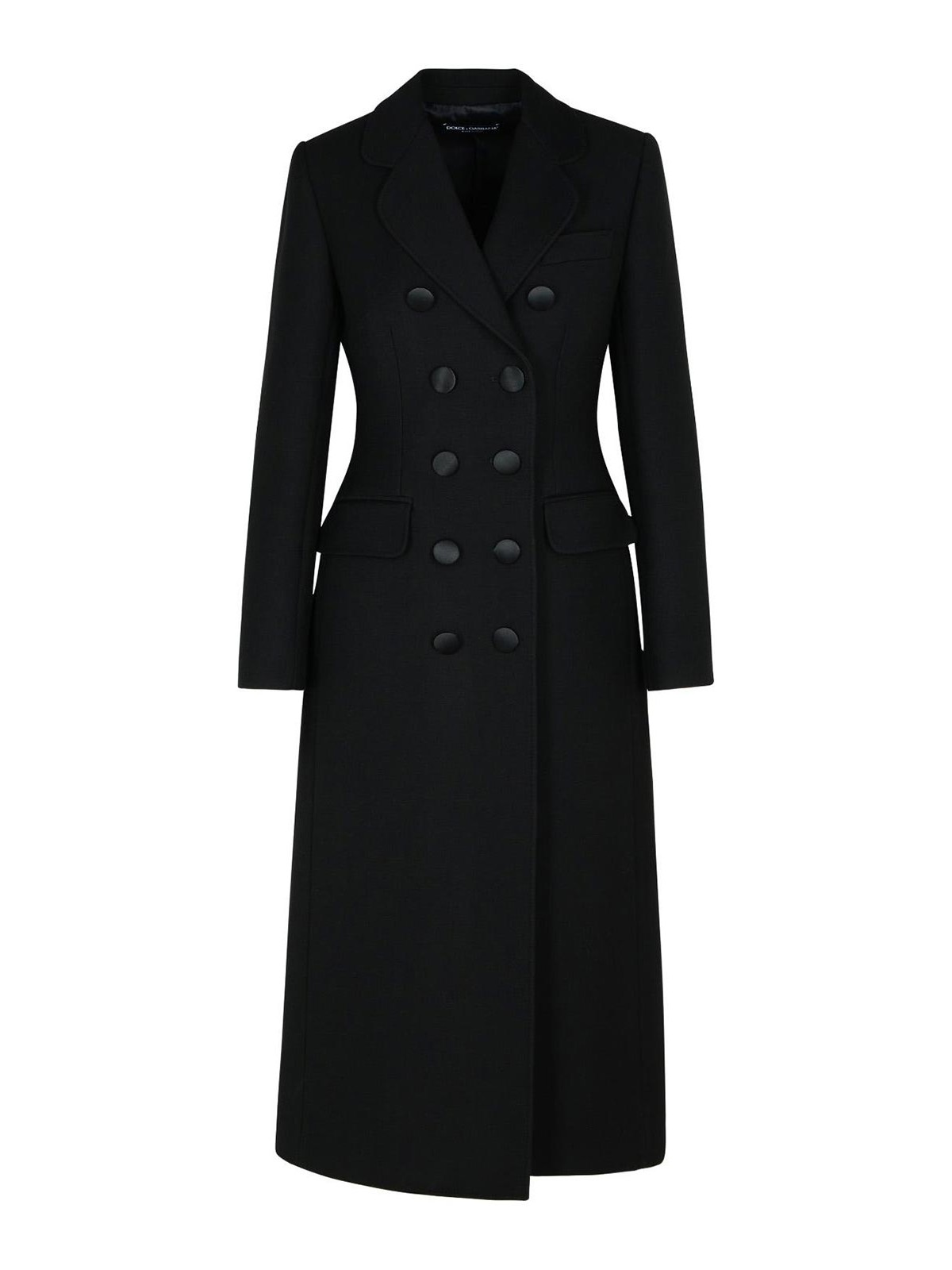 Shop Dolce & Gabbana Black Virgin Wool Coat In Negro