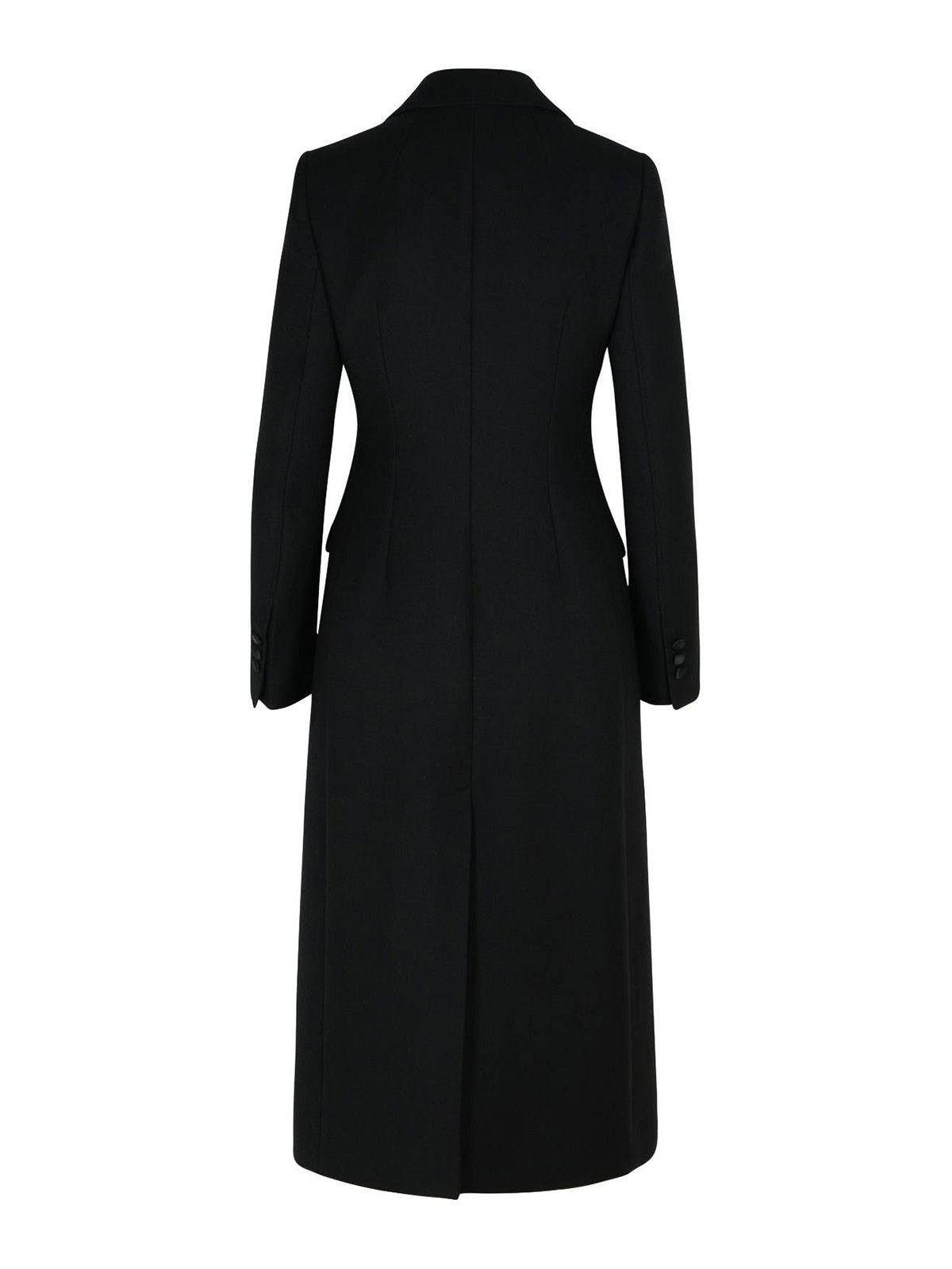 Shop Dolce & Gabbana Black Virgin Wool Coat In Negro