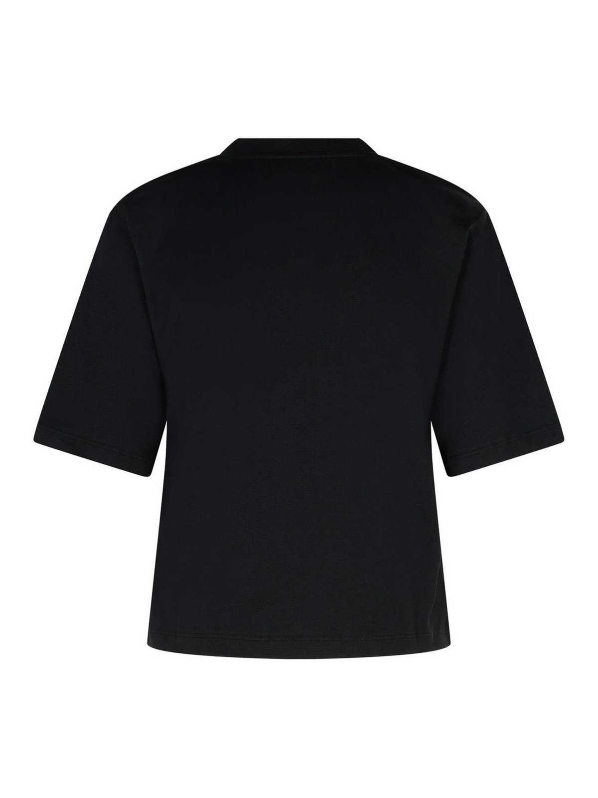 Shop Off-white Black Cotton T-shirt In Negro