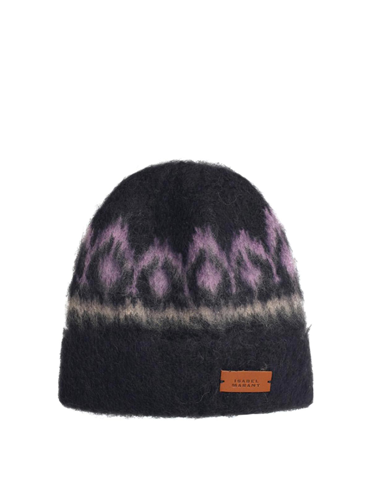 ISABEL MARANT DARANA NAVY WOOL BLEND BEANIE 