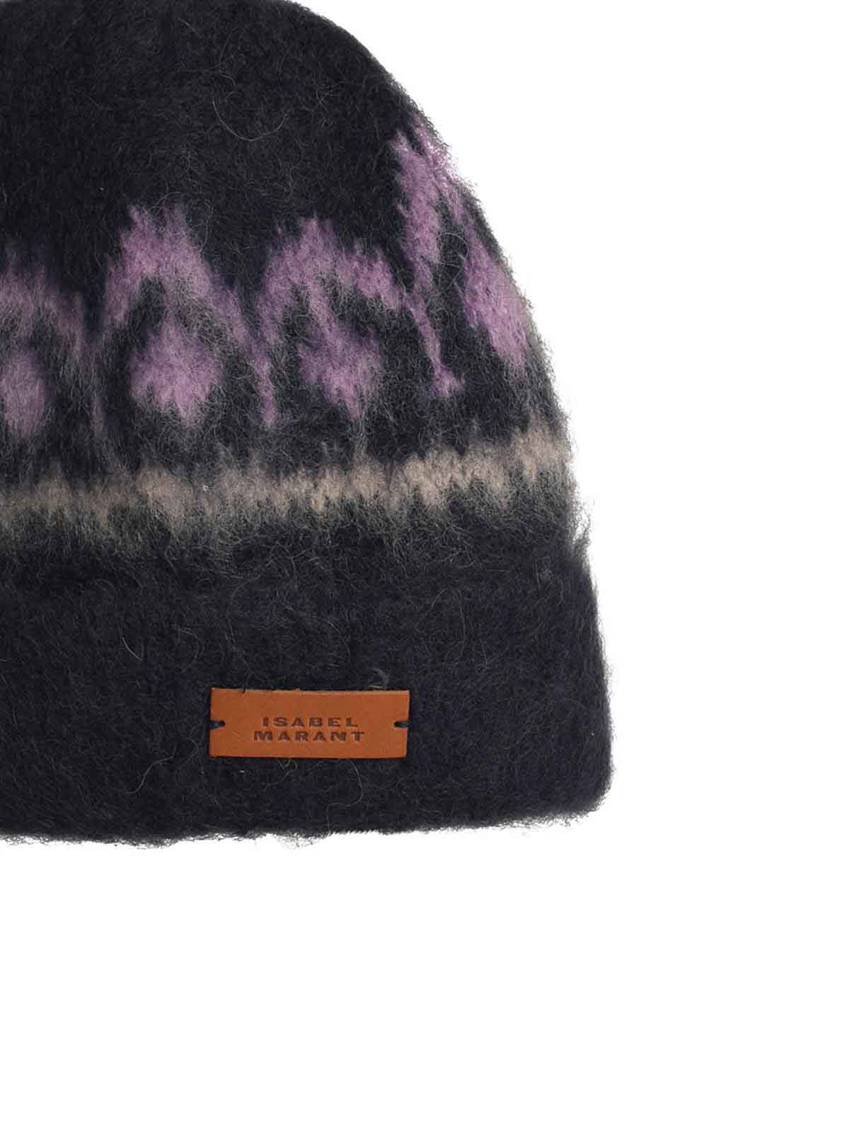 Shop Isabel Marant Darana Navy Wool Blend Beanie In Azul Oscuro