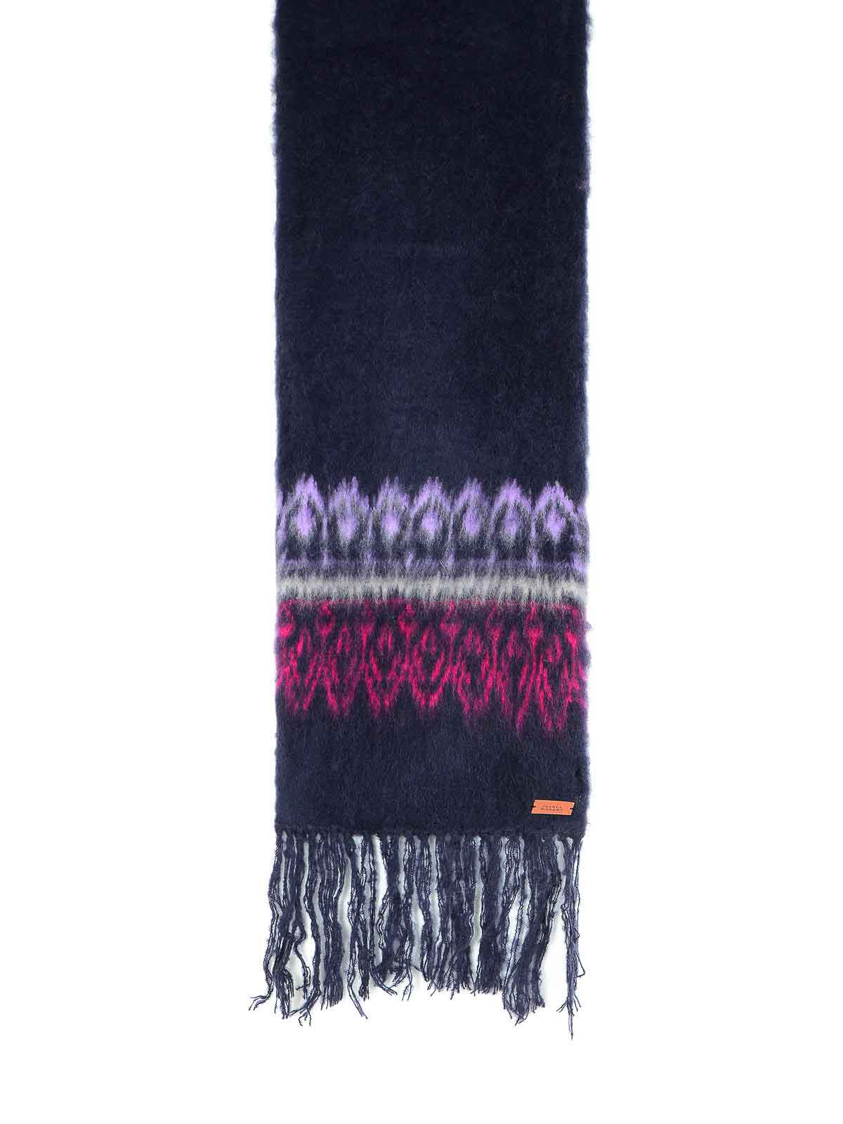 Shop Isabel Marant Dayna Navy Mohair Blend Scarf In Azul Oscuro