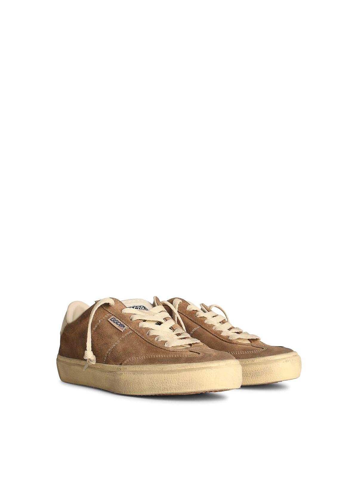 Shop Golden Goose Soul Star Brown Suede Sneakers In Marrón