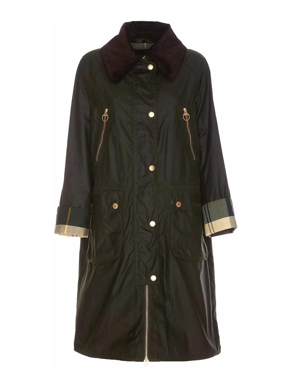 Barbour Ebberston Waxed Coat - Green - Women | LWX1398OL99