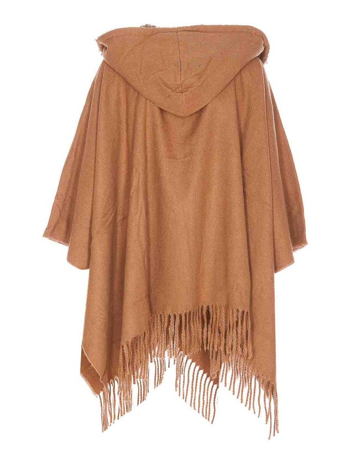 Shop Liu •jo Poncho Logo In Beige