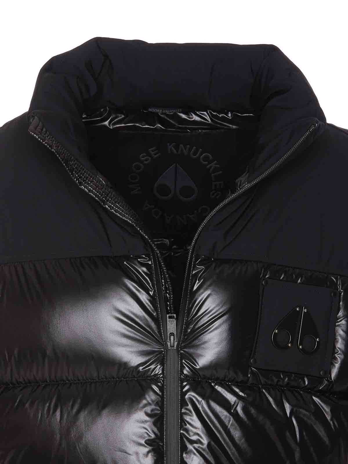 Moose Knuckles Black Victory Peak Vest In Black