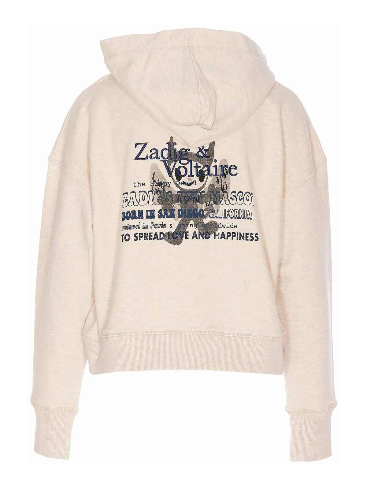 Shop Zadig & Voltaire Gar Mia Hoodie In Beige