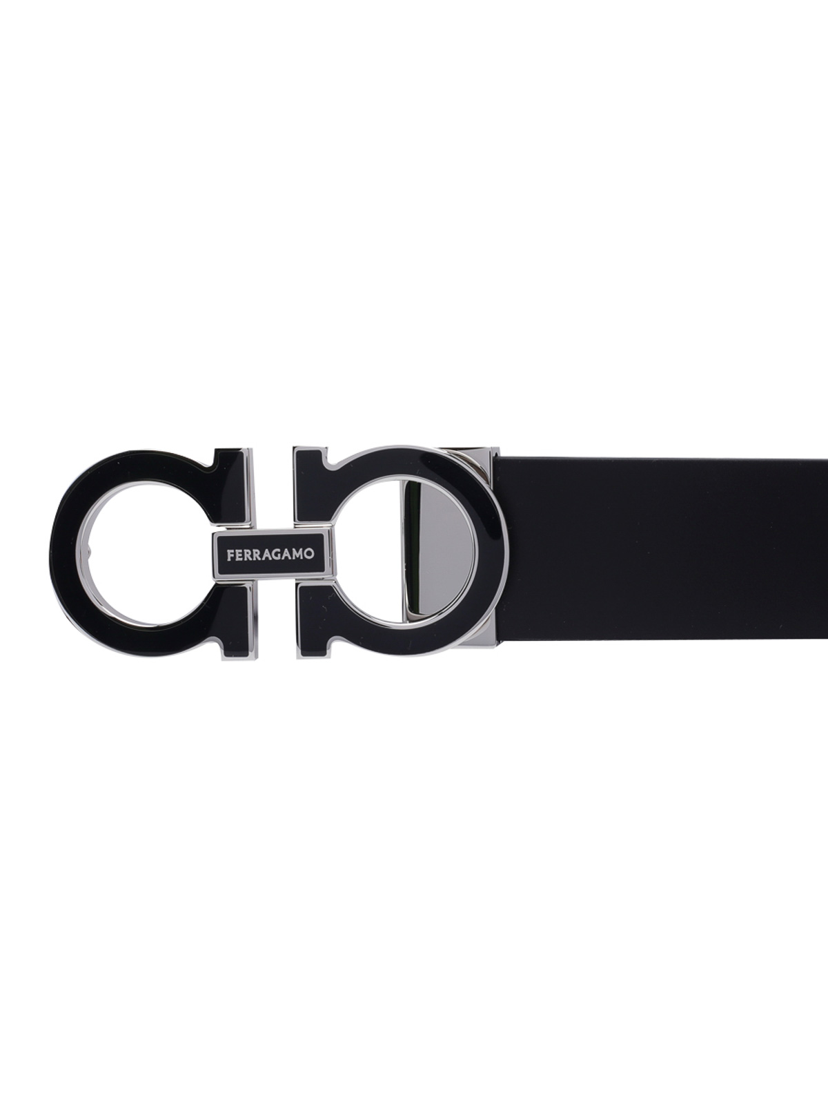 Shop Ferragamo Gancini Reversible And Adjustable Belt In Black