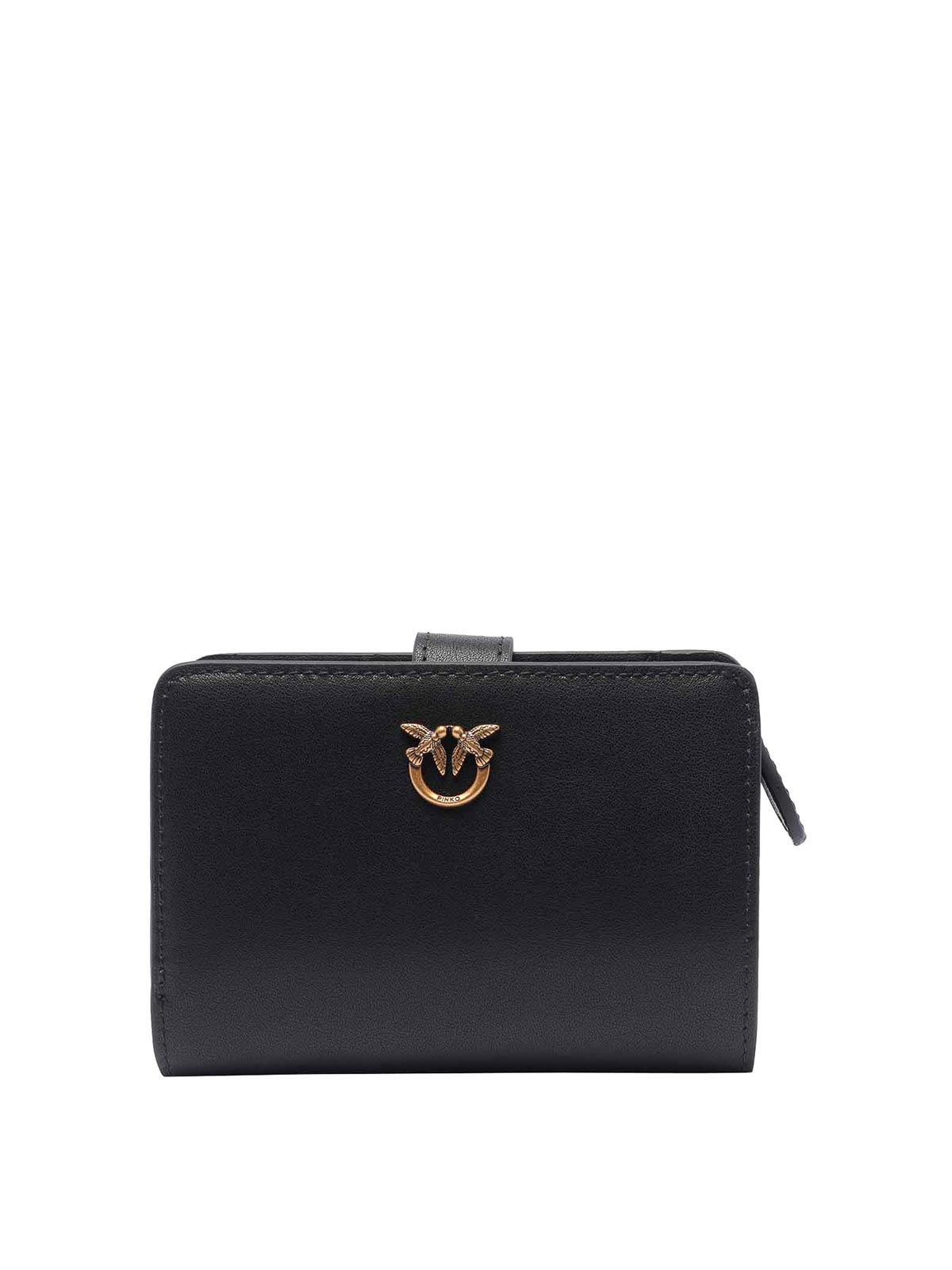 Pinko Love Birds Wallet In Black