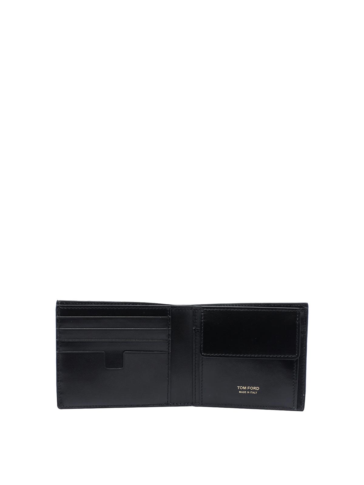 Shop Tom Ford T-line Classic Bifold Wallet In Black