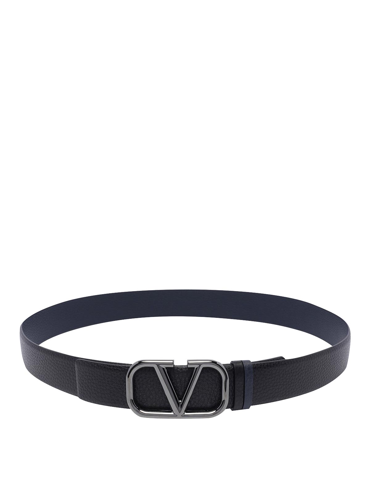 Valentino Garavani Vlogo Signature Reversible Belt In Blue