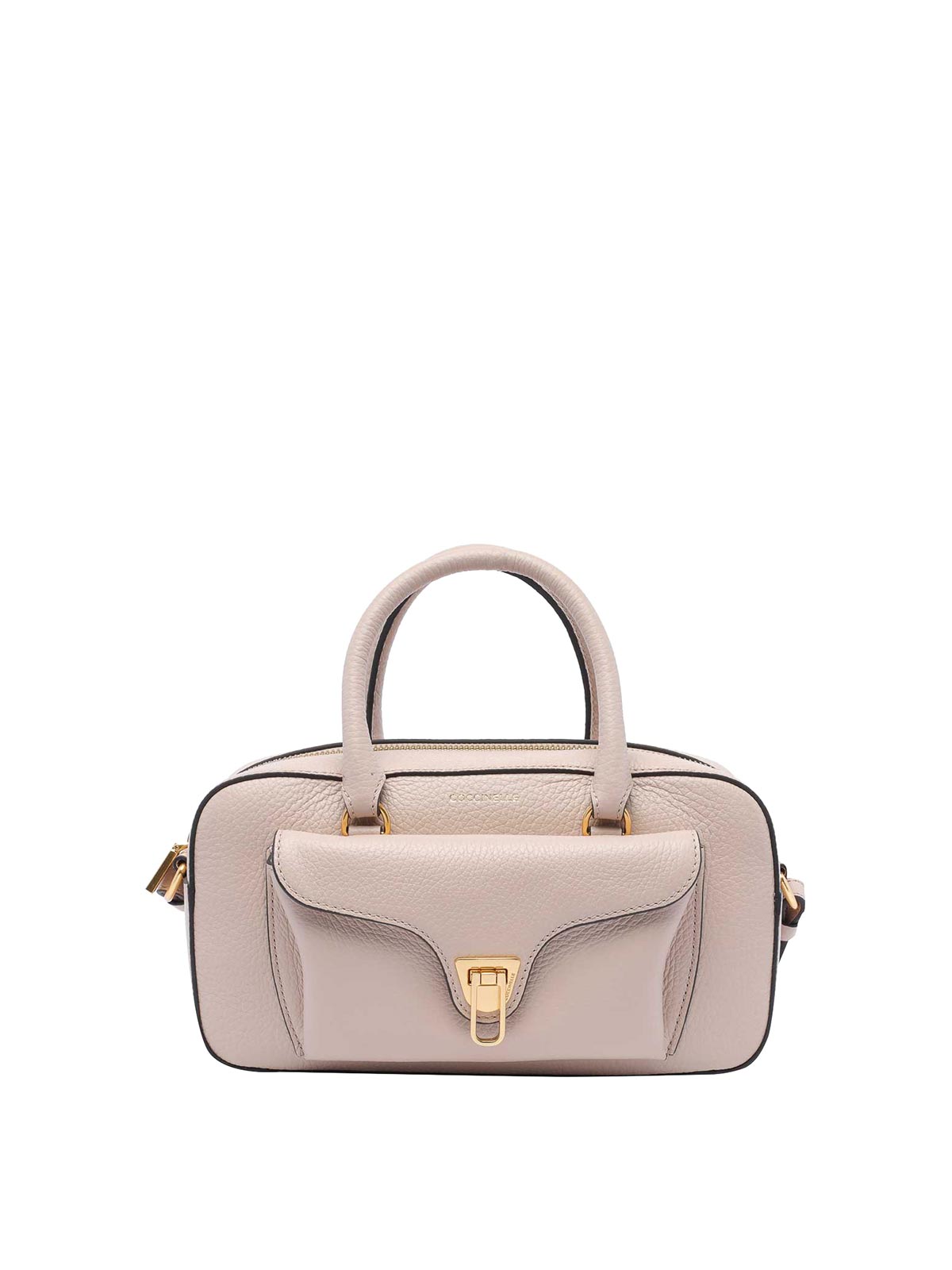 Shop Coccinelle Medium Beat Soft Handbag In Nude & Neutrals