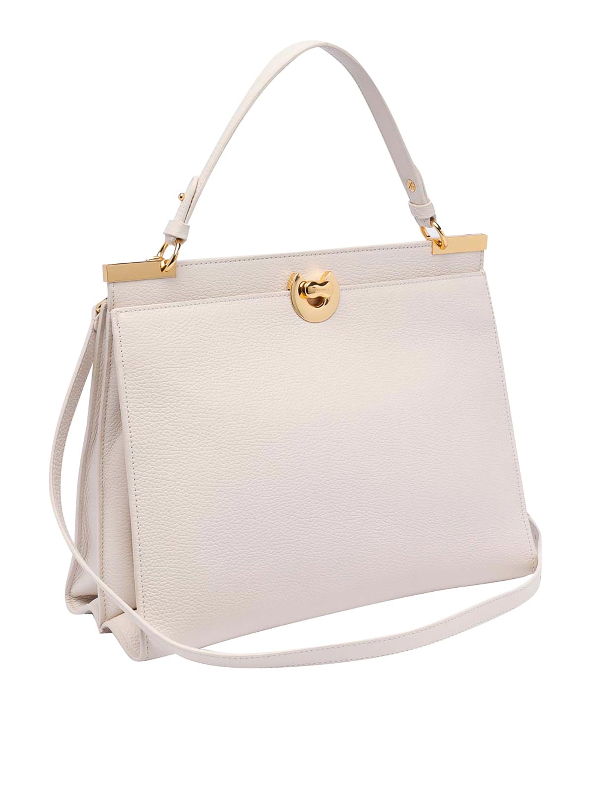 Shop Coccinelle Binxie Medium Handbag In White