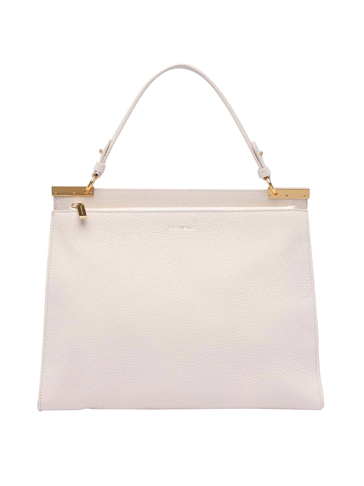 Shop Coccinelle Binxie Medium Handbag In White