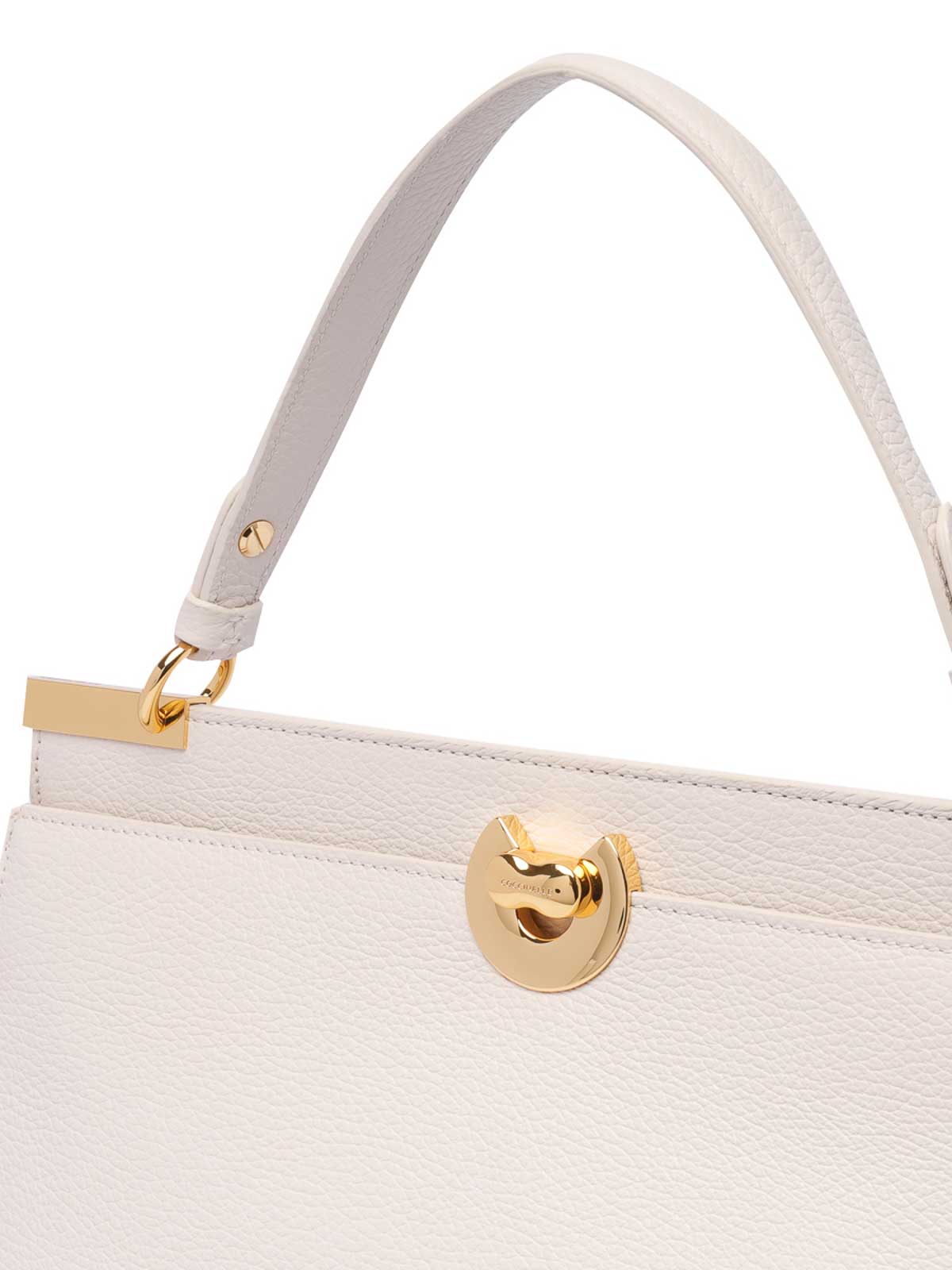 Shop Coccinelle Binxie Medium Handbag In White