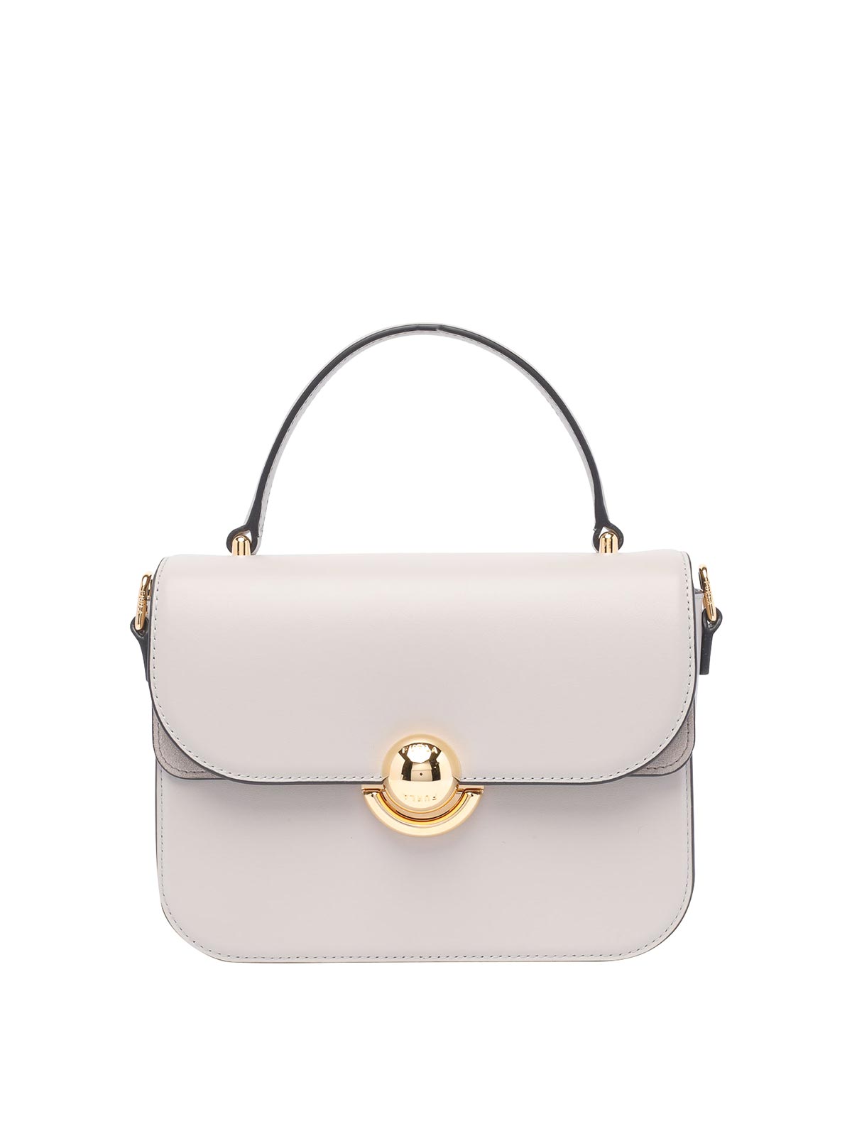 Shop Furla Vanilla Mini Sfera Handbag In Beige