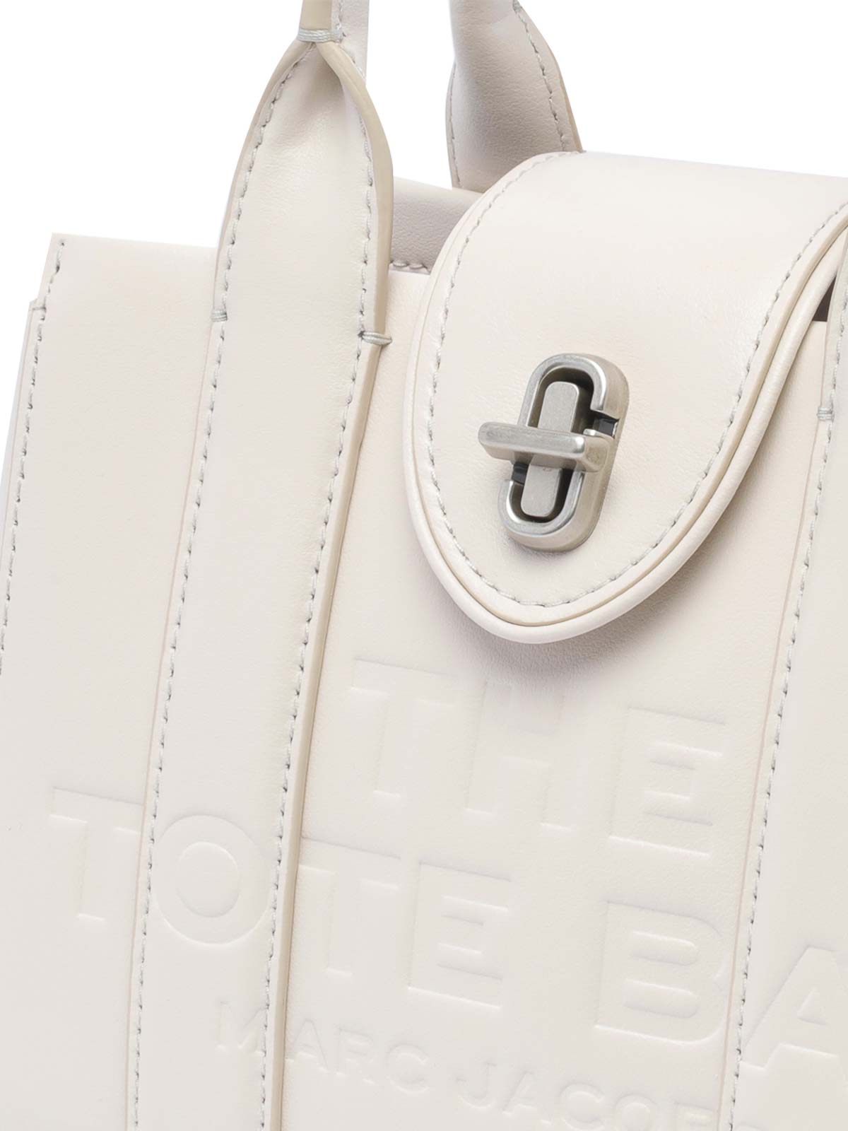 Shop Marc Jacobs The Turnlock Crossbody Tote Bag In White