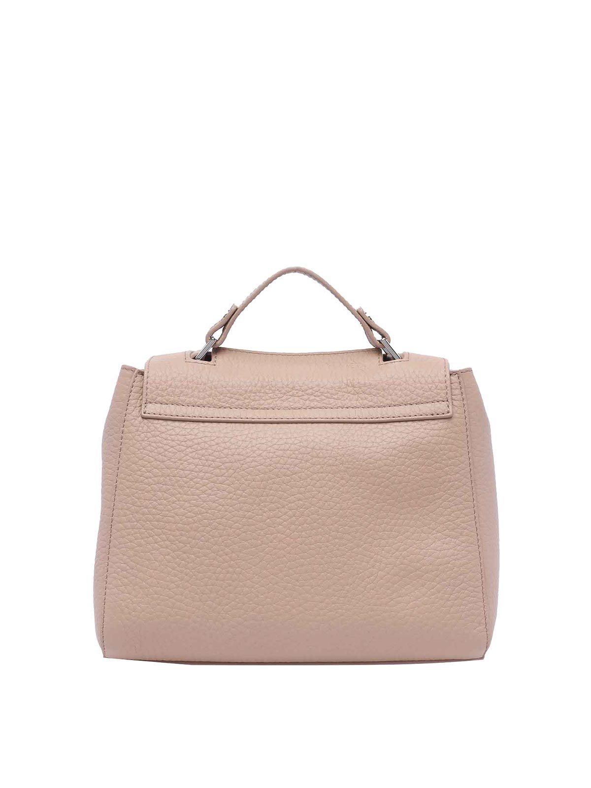 Shop Orciani Small Sveva Handbag In Beige