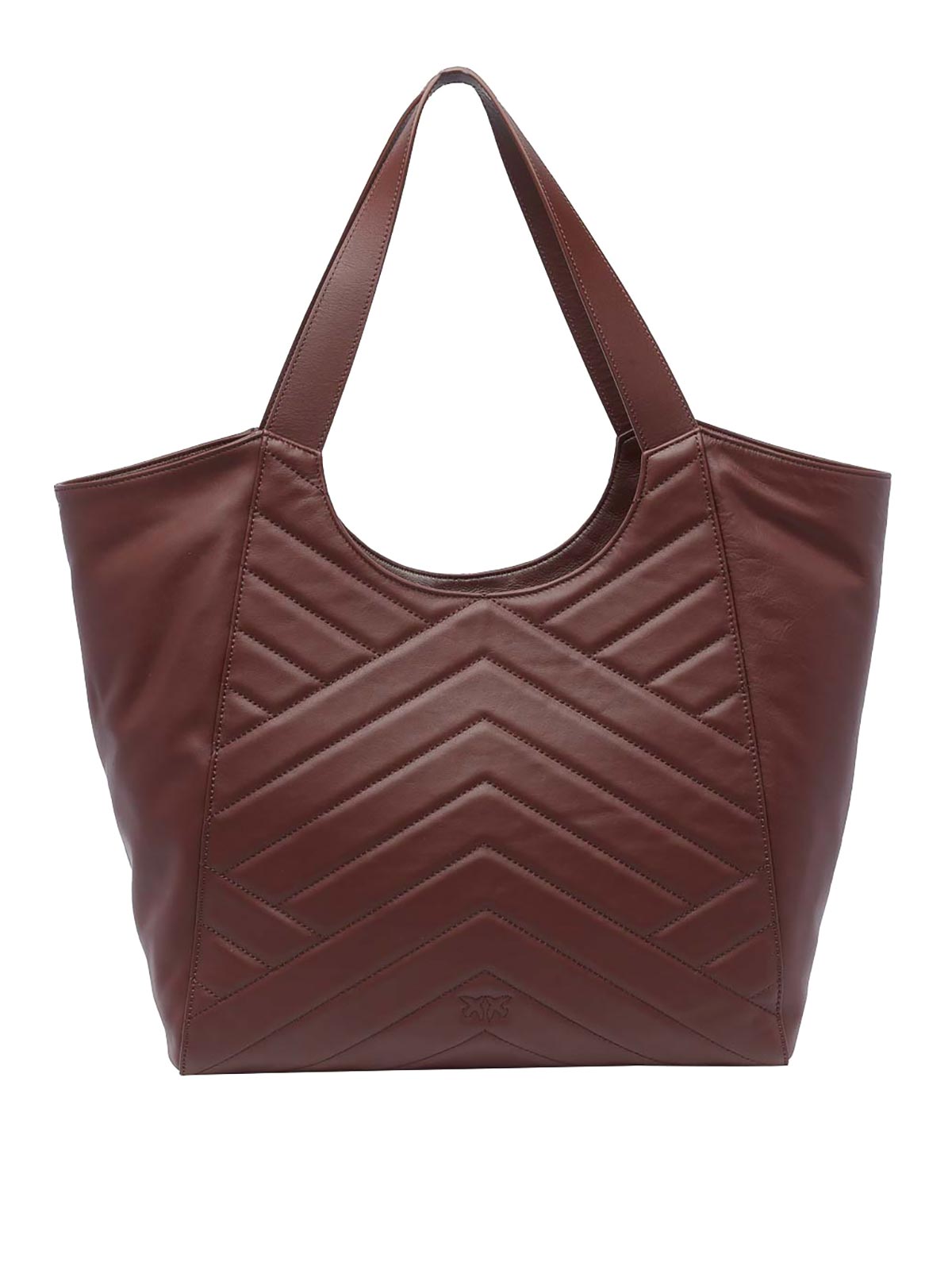 Shop Pinko Puzzle Tote Bag In Brown